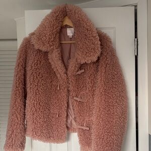 Women's Pink Teddy Coat